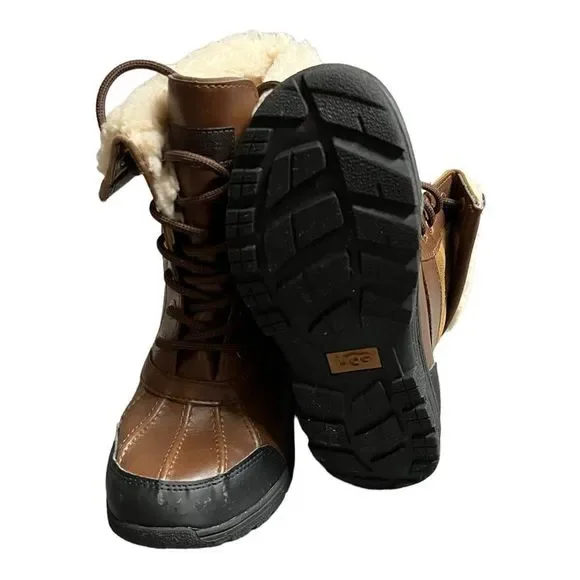 kids UGG BUTTE II CWR BOOT waterproof & wool lining brown size 3 - Picture 7 of 8